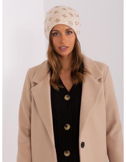 Dámská čepice s kamínky IMIKI světle béžová