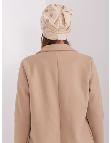 Dámská čepice s kamínky IMIKI světle béžová