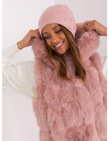 Dámská čepice s aplikací UROTHE růžová