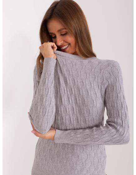 Női kockás pulóver REAT szürke