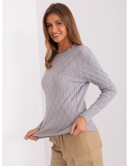 Női kockás pulóver REAT szürke