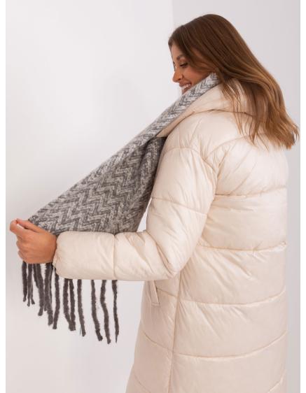 Dámská šála vzorovaná REE šedobílá 