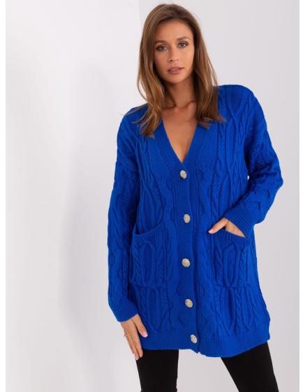 Női kardigán zsebekkel ASTA kobaltkék