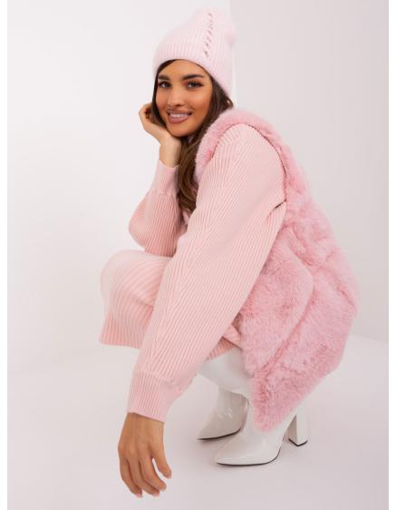 Női sapka LEKAH világos rózsaszín