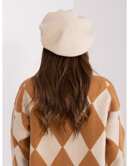 Dámský svetr s aplikací HAT světle béžový 