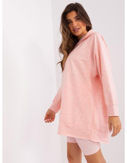 Dámská melanžová souprava MERA světle růžová