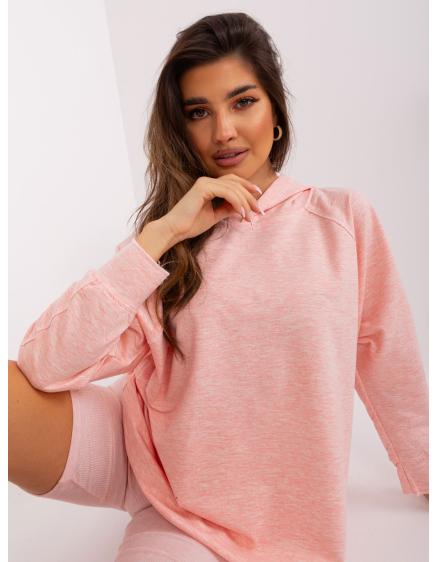 Dámská melanžová souprava MERA světle růžová
