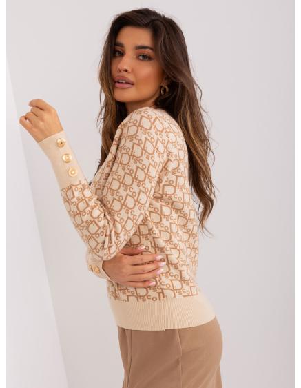 Dámsky sveter JOSE béžovo-hnedý