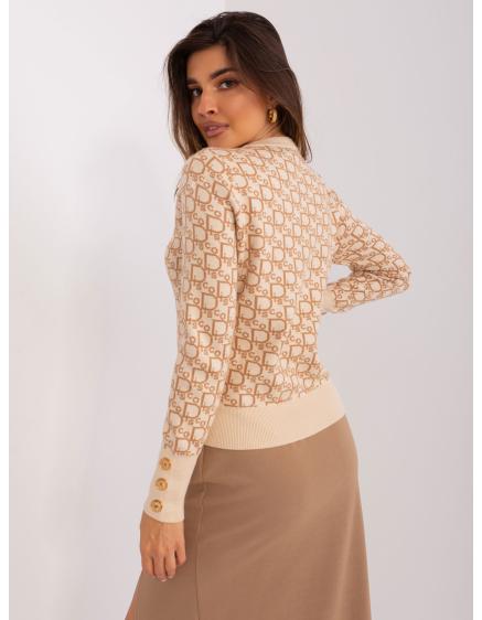 Dámsky sveter JOSE béžovo-hnedý