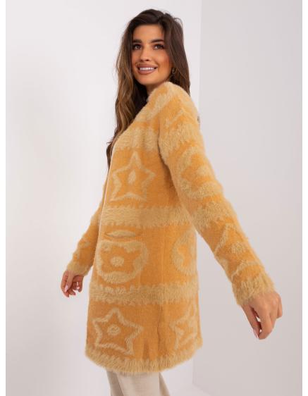 Dámský svetr vzorovaný HOT hnědé  