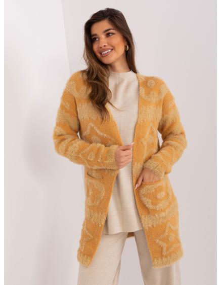 Dámský svetr vzorovaný HOT hnědé  