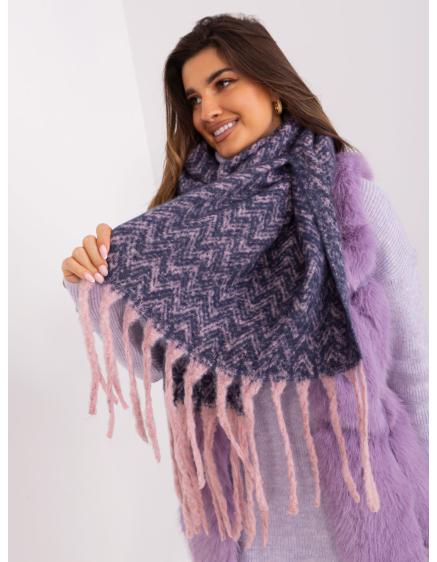 Dámská šála s třásněmi SHAI námořnicky růžová 