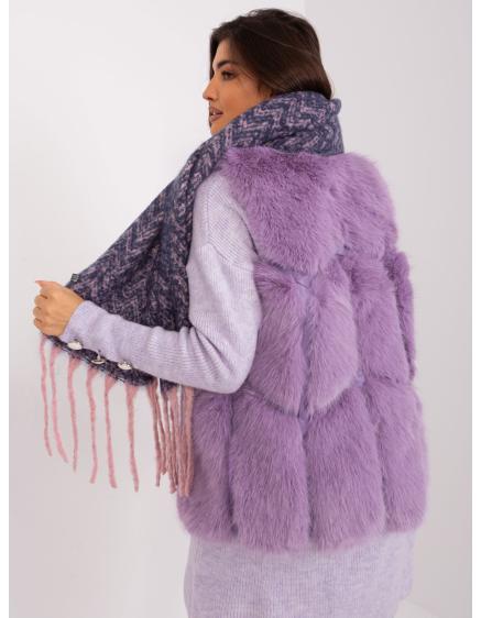 Dámská šála s třásněmi SHAI námořnicky růžová 