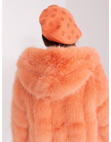 Női barett PARUAH applikációval barack színű