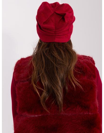 Női sapka strasszkövekkel SUSAH bordó