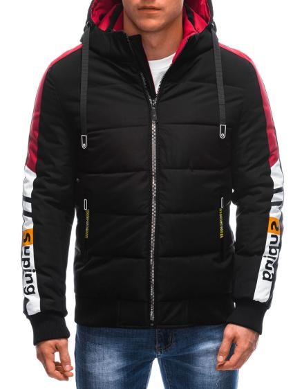 Pánska prešívaná zimná bunda 573C čierna