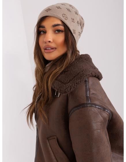 Női sapka JEZA sötétbézs