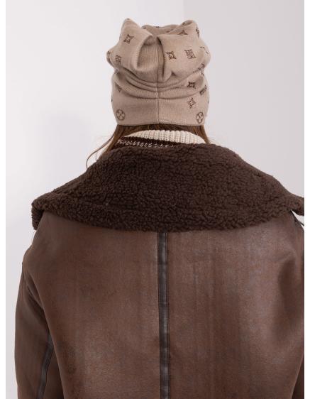 Női sapka JEZA sötétbézs