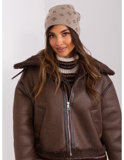 Női sapka JEZA sötétbézs