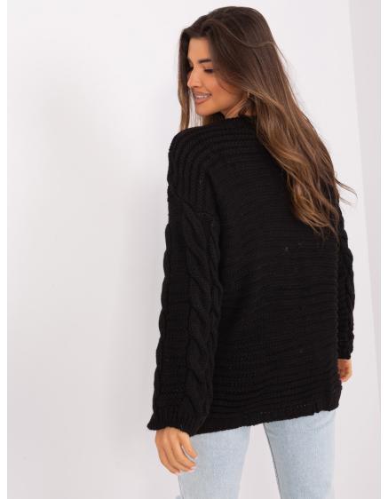 Dámský svetr s příměsí vlny kostkovaný FILIPPA černý 