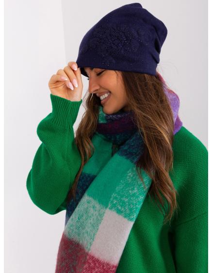 Női sapka foltos NOEMIA tengerészkék színben