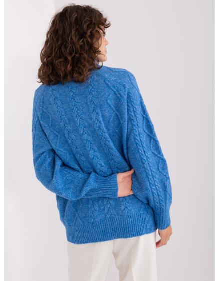 Női túlméretezett kardigán kendőkkel LYES kék