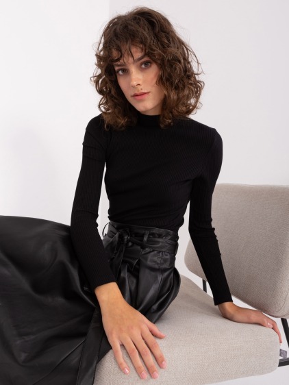 Dámska pruhovaná blúzka BASIC FEEL GOOD čierna