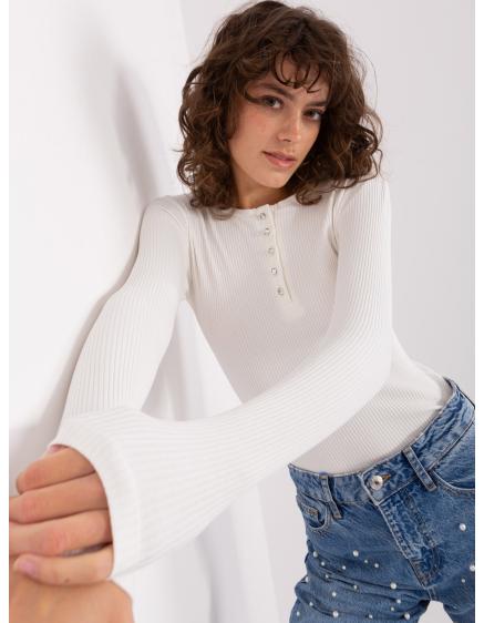 Női blúz dekoratív gombokkal BASIC FEEL GOOD ekrü színű