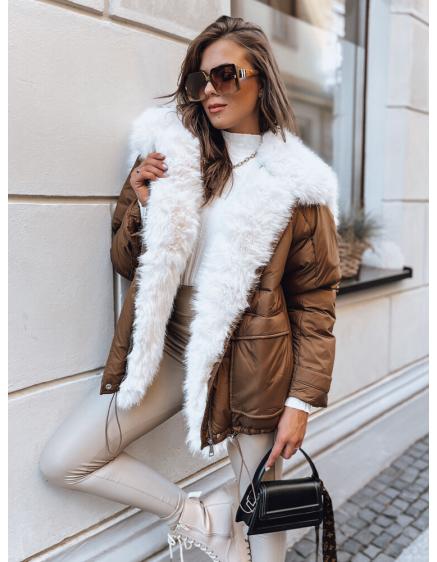 Női oversize télikabát BRILLIANCE barna