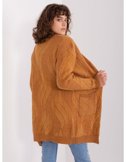 Dámský svetr s kapsami NIN hnědý