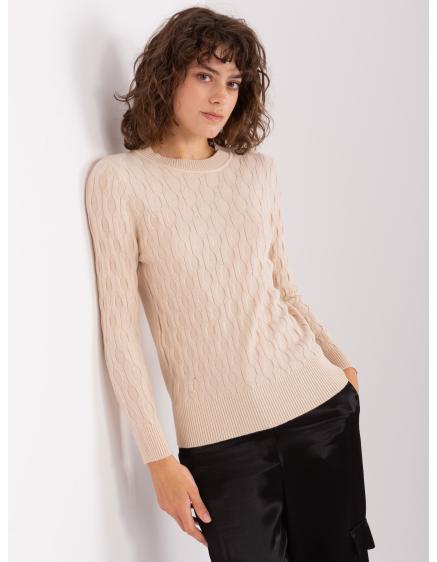 Női pulóver OTASU világos bézs színben