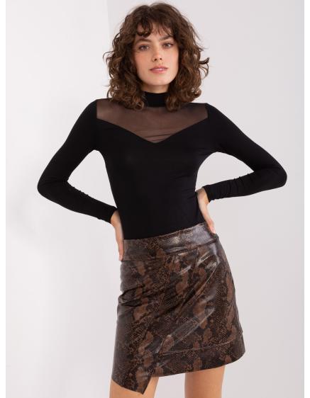 Dámska blúzka s dlhým rukávom BASIC FEEL GOOD čierna