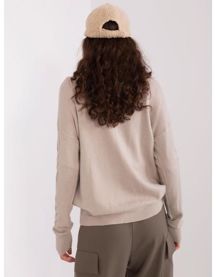 Dámský svetr s copánky ZOE béžový 