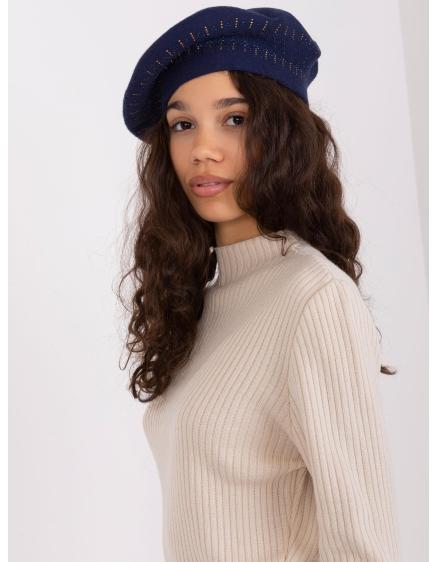 Női barett strasszkövekkel HANA tengerészkék