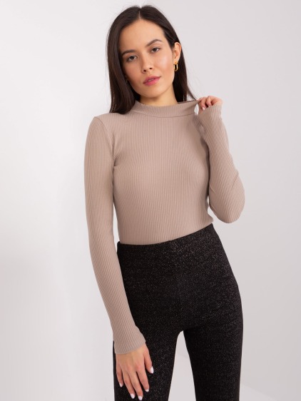 Női blúz BASIC FEEL GOOD sötétbézs színben