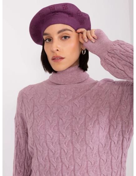 Női barett strasszkövekkel ADOLFA sötét lila