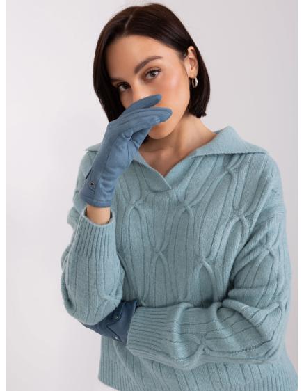 Női kesztyű öko bőrbetétekkel SIA kék