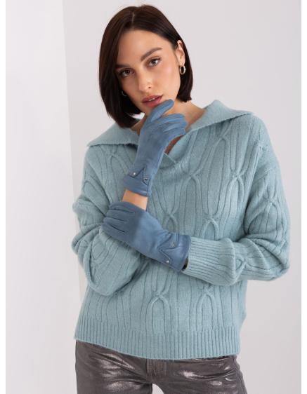 Női kesztyű öko bőrbetétekkel SIA kék