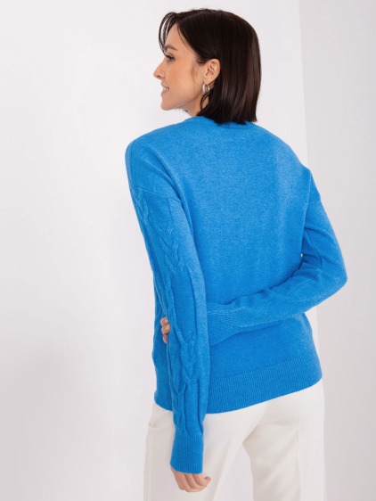 Dámský svetr ze směsi viskózy ASTA modrý  – fotografie produktu 5