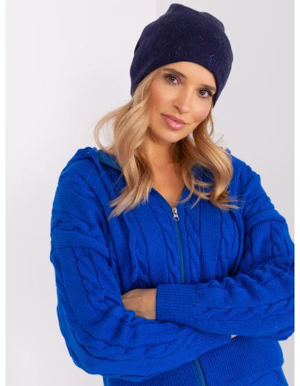 Női sapka strasszkövekkel ACHAC sötétkék