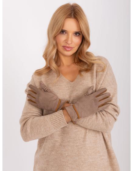 Dámské rukavice na dotek AFRIMA tmavě béžové 