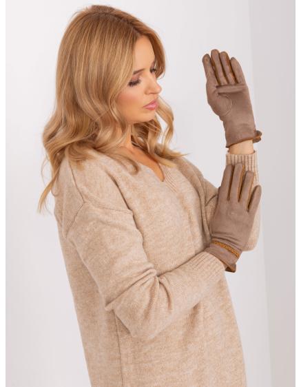 Dámské rukavice na dotek AFRIMA tmavě béžové 