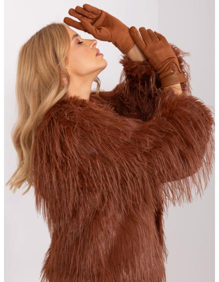 Dámske rukavice AMIN svetlohnedé