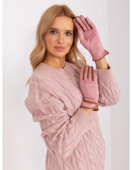 Női érintőkesztyű AMOSA világos rózsaszín