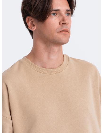Férfi pulóver OVERSIZE bézs színben