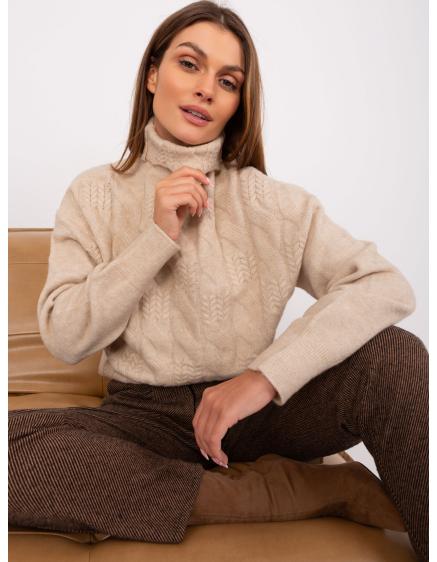 Dámský svetr kostkovaný KIMI béžový 
