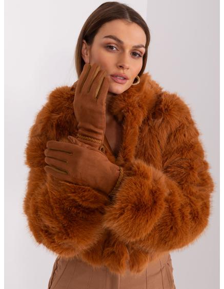 Dámské dotykové rukavice TOUCH světle hnědé 