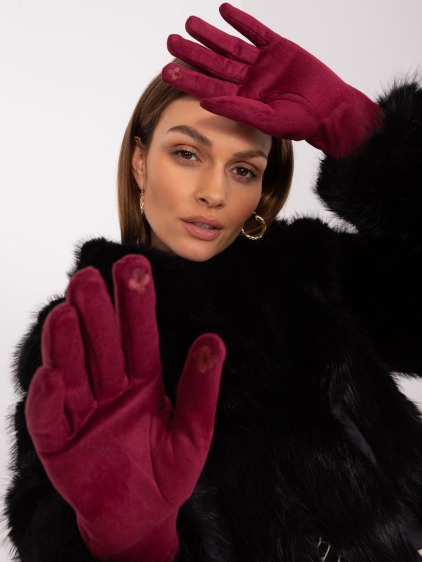 Dámske dotykové rukavice TOUCH bordová