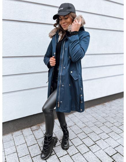 Dámska zimná bunda parka NADER tmavomodrá