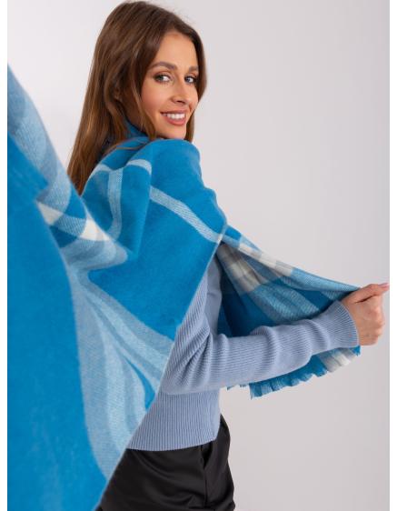 Női mintás sál ANTONIA kék-szürke